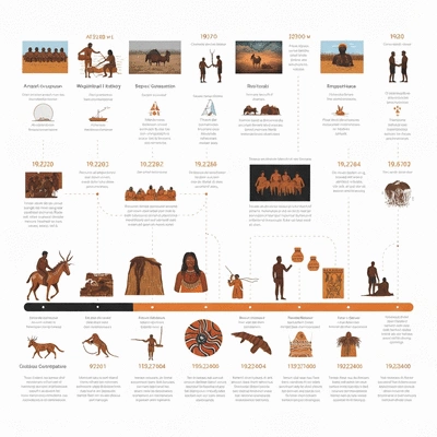 Detailed timeline infographic showcasing key milestones in Aboriginal history, from ancient occupation to modern reconciliation